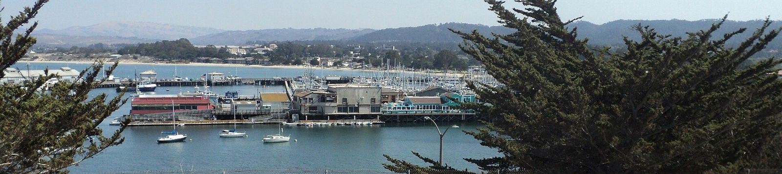 A view over Monterey Bay and the harbor from the Lower Presidio